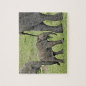 Afrikanischer Elefant mit Baby Puzzle (Vertikal)