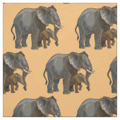 Afrikanischer Elefant mit Kind Stoff (Muster)