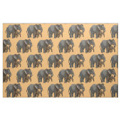 Afrikanischer Elefant mit Kind Stoff (Fat Quarter (45,7 x 55,9 cm))