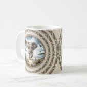afrikanischer Elefant mit Muster Kaffeetasse (Vorderseite Links)