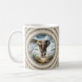 afrikanischer Elefant mit Muster Kaffeetasse (Links)