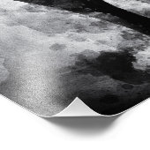 Afrikanischer Elefant mit schwarzem und weißem Kal Fotodruck (Ecke)