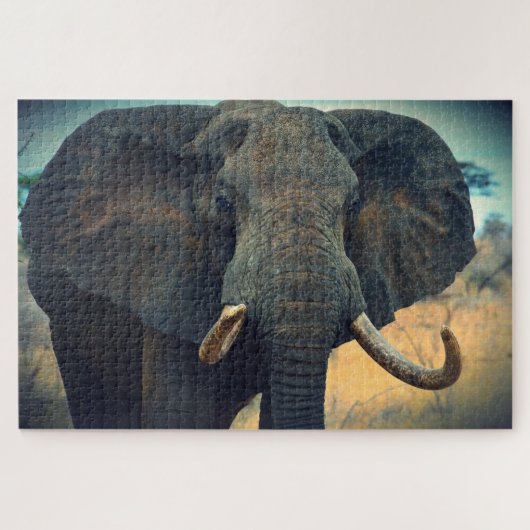 Afrikanischer Elefant Nah Puzzle (Horizontal)