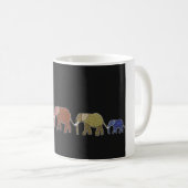 Afrikanischer Elefant-NeonTasse Kaffeetasse (VorderseiteRechts)