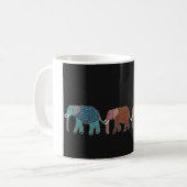 Afrikanischer Elefant-NeonTasse Kaffeetasse (Vorderseite Links)