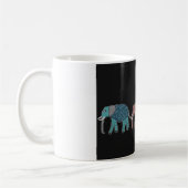 Afrikanischer Elefant-NeonTasse Kaffeetasse (Links)