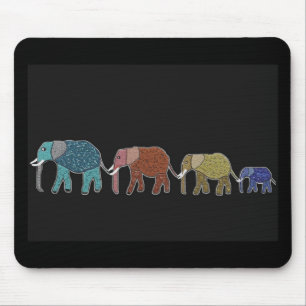 Afrikanischer Elefant-Neonweg Mousepad