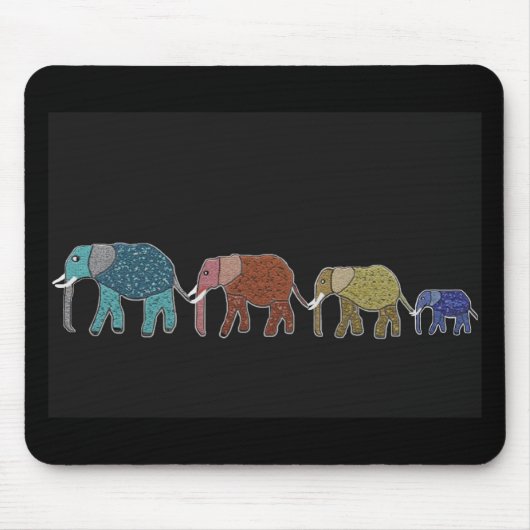 Afrikanischer Elefant-Neonweg Mousepad (Vorne)