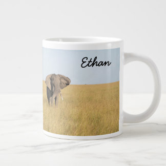 Afrikanischer Elefant personalisieren Name ernstha Jumbo-Tasse