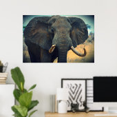 Afrikanischer Elefant Poster (Heimbüro)