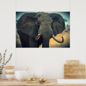 Afrikanischer Elefant Poster (Küche)