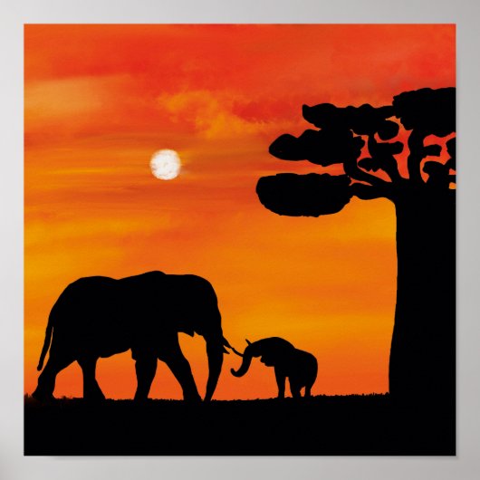 afrikanischer Elefant Poster (Vorne)