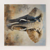 Afrikanischer Elefant Puzzle (Horizontal)