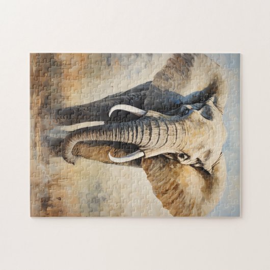 Afrikanischer Elefant Puzzle (Horizontal)