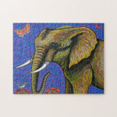 Afrikanischer Elefant-Puzzlespiel Puzzle (Horizontal)