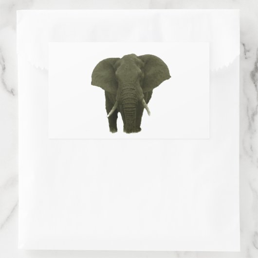 Afrikanischer Elefant Rechteckiger Aufkleber (Tasche)