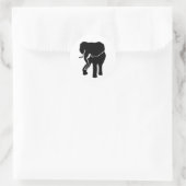 Afrikanischer Elefant Runder Aufkleber (Tasche)