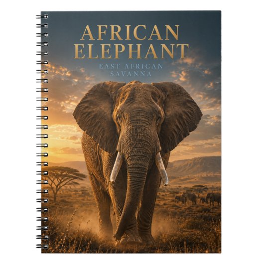 Afrikanischer Elefant Savanne TIERE Notizblock (Vorderseite)