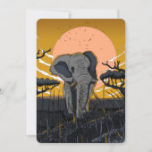 Afrikanischer Elefant Save The Date (Vorderseite)