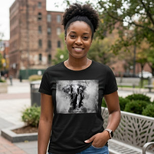 Afrikanischer Elefant Schwarz-Weiß-Aquarell T-Shirt