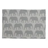 Afrikanischer Elefant-Silhouette-Muster Kissenbezug (Rückseite)