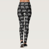 Afrikanischer Elefant-Silhouette-Muster Leggings (Rückseite)