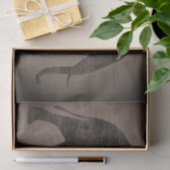 Afrikanischer Elefant-Silhouette-rustikale Art Seidenpapier (Geschenk)