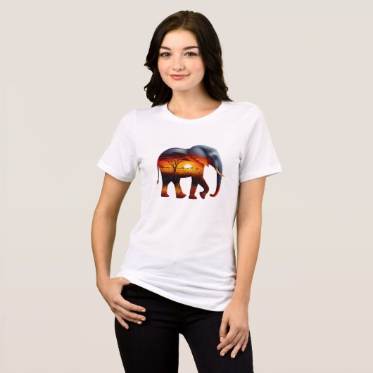 Afrikanischer Elefant-T - Shirt (Vorderseite voll)