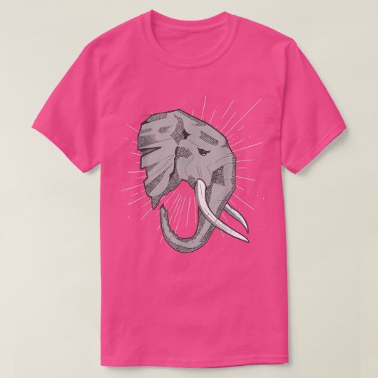 Afrikanischer Elefant T-Shirt (Design vorne)