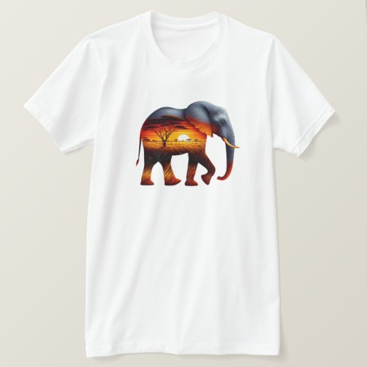 Afrikanischer Elefant-T - Shirt (Design vorne)
