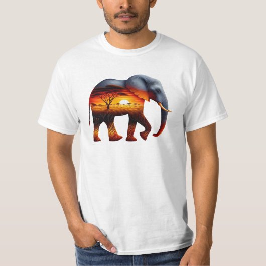 Afrikanischer Elefant-T - Shirt (Vorderseite)