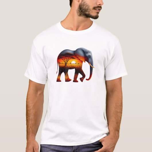 Afrikanischer Elefant-T - Shirt (Vorderseite)