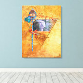 Afrikanischer Elefant "THE MIGHTY TRIBE" Leinwanddruck (Insitu (Holzboden))