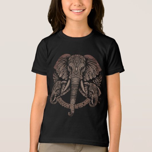 Afrikanischer Elefant Tri-Blend Shirt (Vorderseite)