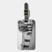 Afrikanischer Elefant u. Kälber | Kenia, Afrika Gepäckanhänger (Vorderseite vertikal)