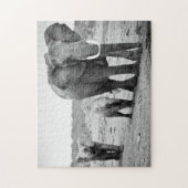 Afrikanischer Elefant u. Kälber | Kenia, Afrika Puzzle (Vertikal)