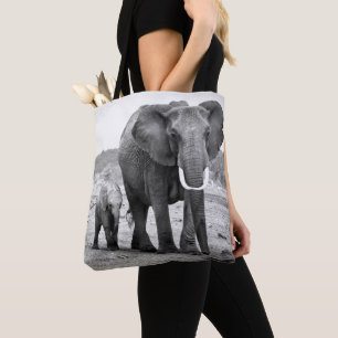 Afrikanischer Elefant u. Kälber Kenia, Afrika Tasche
