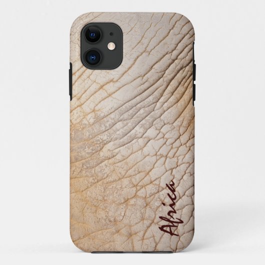 Afrikanischer Elefant versteckt Imitate Lederhandy Case-Mate iPhone Hülle (Rückseite)