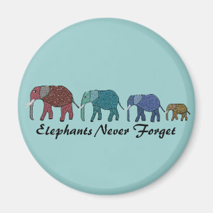 Afrikanischer Elefant-Weg Magnet