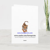 Afrikanischer Elefant-Weihnachtskarte Feiertagskarte (Rückseite)