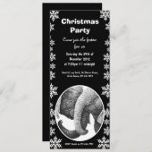 Afrikanischer Elefant-WeihnachtsParty Einladung (Vorne/Hinten)