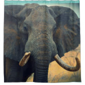 Afrikanischer Elefantenduschvorhang Duschvorhang (Vorderseite)