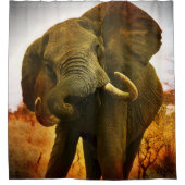 Afrikanischer Elefantenduschvorhang Duschvorhang (Vorderseite)