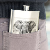 Afrikanischer Elefantenstift Zeichnend Flachmann (Beispiel)