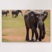 Afrikanischer Elelphant Puzzle (Horizontal)