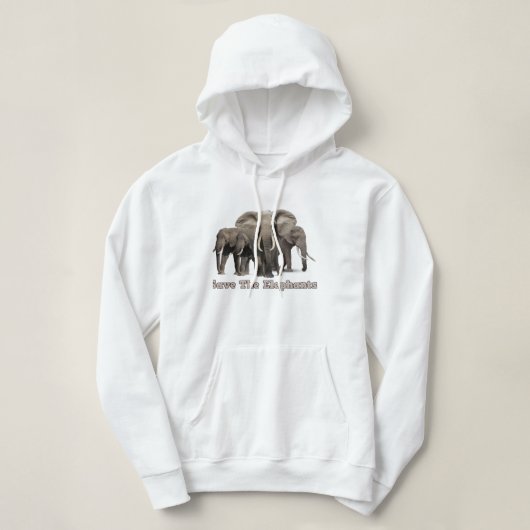Afrikanischer Elephant Hoodie (Design vorne)