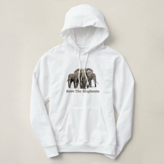Afrikanischer Elephant Hoodie (Design vorne)