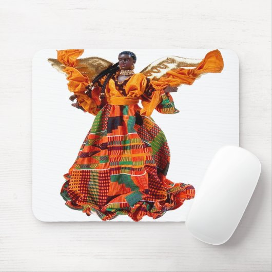 Afrikanischer Engel in der Orange Mousepad (Mit Mouse)