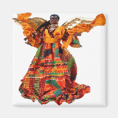 Afrikanischer Engel in Orange Magnet (Vorne)