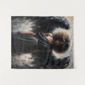 Afrikanischer Engel mit schwarzen Flügeln Wandteppich (Vorderseite (Horizontal))